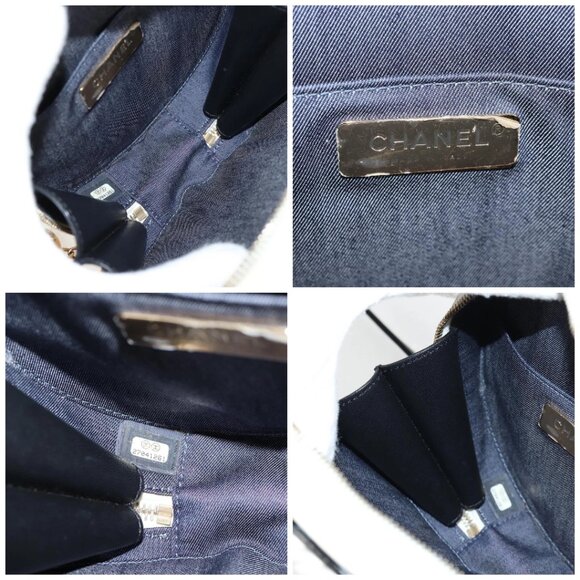 CHANEL Chain Shoulder Bag Leather 2way Black Gold CC Auth 133040M - Picture 15 of 16